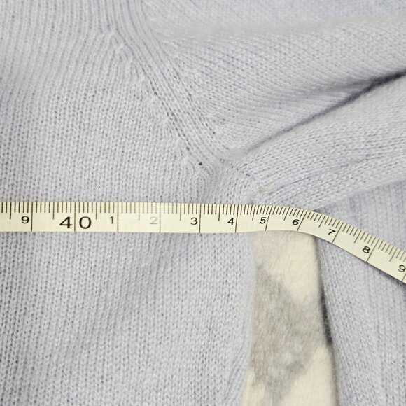 Woolovers Women's Cashmere & Merino Knitted Cowl Neck Jumper Soft Periwinkle S - Picture 7 of 8